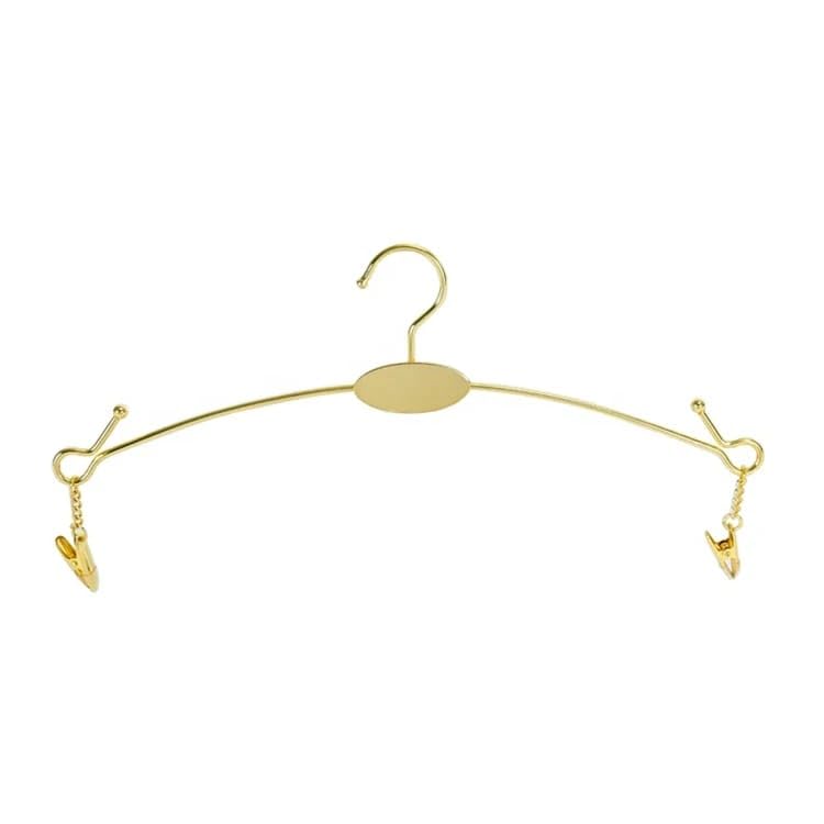 Ganpati Golden Cloth Hanger with Clips for Women's Bra Underwear & Bikini Organizer | Durable Hangers for Lingerie, Delicates for Wardrobe Multipurpose (Pack of 5)-image-49