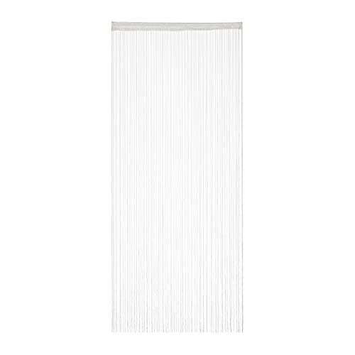 Relaxdays Fadenvorhang weiß, kürzbar, mit Tunneldurchzug, für Türen &...