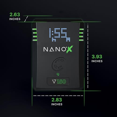 Image of CoreSWX LLC CORE NANOV150X, 150wh Micro Sized V-Mount Smart Battery Pack, 14.8v 10.2Ah. 12A Draw with EmLED Fuel Gauge, USBCPD and Ptap