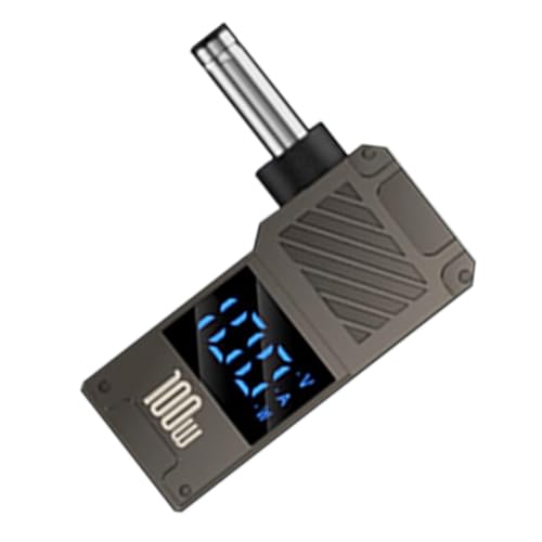 Enchufe tipo C a enchufe de CC para conector macho tipo C a CC | adaptador de carga USB C a portátil, pantalla digital de USB C a portátil PD 100W para enrutador, paquete de baterías