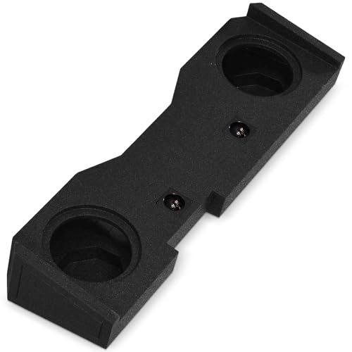 QPower Dual 12in Underseat Downfire Subwoofer Enclosure, QBomb Sub Box Compatible with Chevy Silverado Crew Cab and GMC Sierra Crew Cab 2014-2018