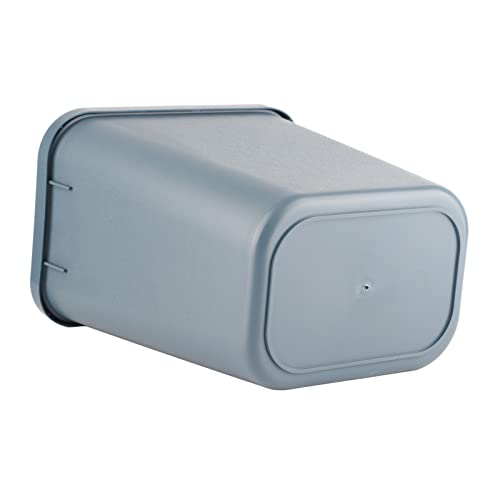 Caneca de basura rectangular de plástico 8L gris miniatura 6