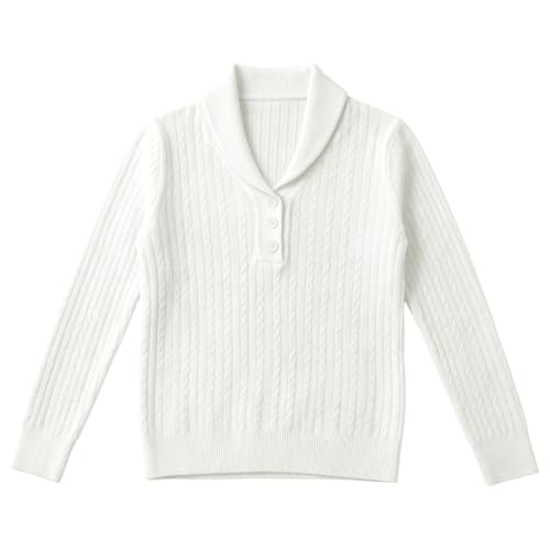 WWPPAION Knit Sweater for Women Cropped Shawl Collar Cable Knit Sweaters - image 3