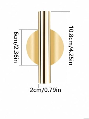 Jarrón de metal para pared con 6 macetas doradas modernas para decorar interiores del hogar 8