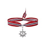 BDM Bracciale Nautico, Bracciale Ancora, Barca a Vela, timone, Regali nautici, Marinai e Pescatori, Amanti del Mare