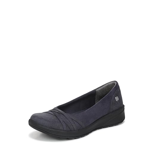 BZees Womens Goody Slip On Navy 9.5 M