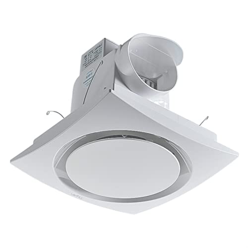 Ventilador de ventilación de 10 pulgadas para montaje en techo, extractor de aire cuadrado para baño, inodoro, cocina y dormitorio, ventilador extractor potente y de bajo ruido para baño miniatura 1