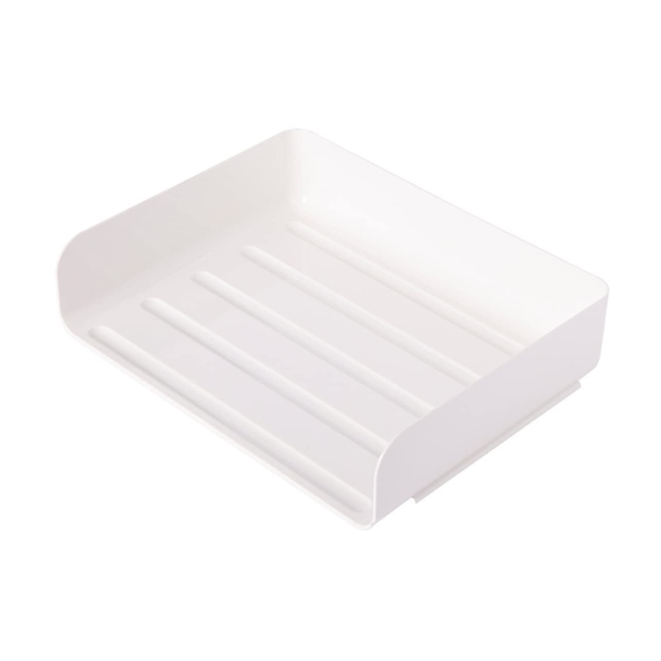 DIYEAH Storage Box Table Letter Size Paper Trays Desk File Document Tray Accessory Tray Desk Tray Desktop Paper Sorter Plastic Organizer Desk Accessories File Box White Office Abs Books