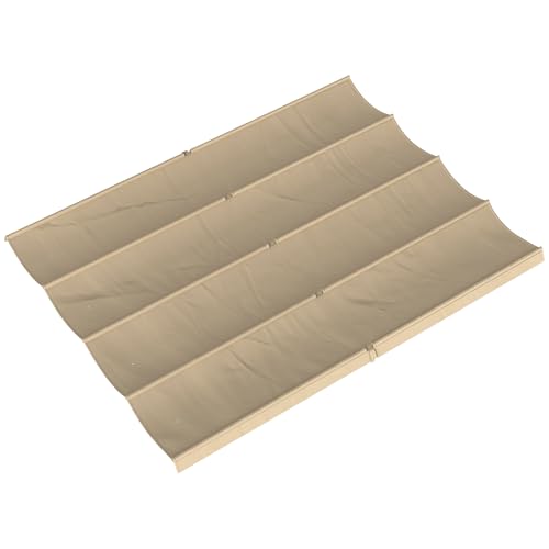Solo toldo retráctil para pérgola Outsunny, cubierta parasol de 3,92 x 3,5 m, cubierta de repuesto con protección UV30+ para pérgola de 4 x 3 m, color caqui.
