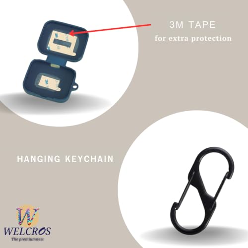 Image of WELCROS Soft Silicone Case Cover Compatible for Realme Buds Air 7 | 7 Pro (Blue, Combo)
