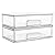 Vtopmart 12.1''W Clear Stackable Storage Drawers,2 Pack Acrylic Plastic Organizers Bins for Makeup Palettes, Cosmetics, and Beauty Supplies,Ideal for Vanity, Bathroom,Cabinet,Desk Organization
