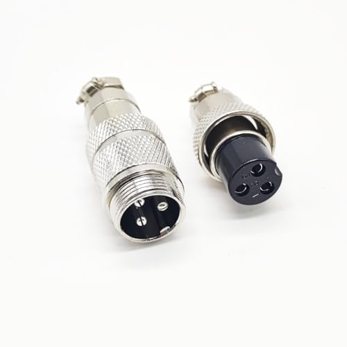 2PCS GX16 Conector de Aviación 3 Pines Metal y Plástico miniatura 5