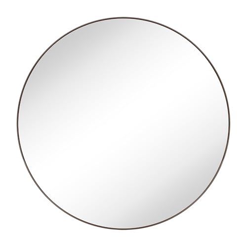 Image of TEHOME 30 inch Oil Rubbed Bronze Round Mirror Circle Bathroom Vanity Mirror