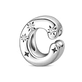 LIGHTDOG Perline pendenti in argento sterling 925 da donna, compatibili con bracciali europei e bracciali Pandora, 26 modelli di ciondoli a forma di cuore con lettere dall'A alla Z