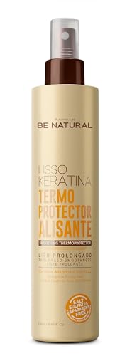 PLACENTA LIFE Be Ntural- Lisso Keratina Termoprotector Alisante - Control Frizz y Cabello Liso - Protección Térmica para Alisado - 250 ml