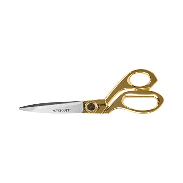 Westcott 17196 Schere aus gebogenem Edelstahl, goldfarben, 20,3 cm