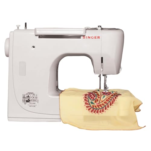 SINGER 8280 Zig Zag Sewing Machine | 8 Built in Stitches | 24 Stitch Function | Auto Needle Threader | 70W Powerful motor | 2 Years Warranty | White