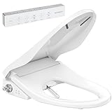 BATHKITY Electric Bidet Toilet Seat with Instant Warm Bidet Wash & Warm Air Dryer, Self-Cleaning Stainless Steel Nozzle, Soft Close Lid, Elongated