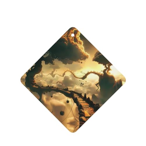 Phayah Antico Albero Ponte Modello Lavanda Profumo Auto Deodorante Quadrato Carta Appeso Appeso Carta Profumata 6 Pz Per Auto Armadio Cassetto