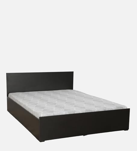 Image of Mintwud Pepperfry Persia King Size Bed in Wenge Finish | Premium Engineered Wood | Durable & Stylish | Spacious Box Storage for Organized Living | Modern Bedroom Furniture