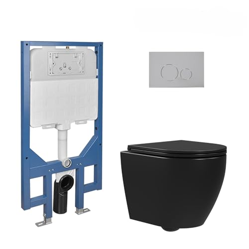 Deervalleyinwalltoiletcombosetandcarriersystemwallhungtoiletwithtankwallmountedtoiletwithsoftclosingseat11gpf16gpfdualflushblack2packagesseparately Urban Country Home Decor Deervalley in wall toilet combo set and carrier system wall hung toilet with tank wall mounted toilet with soft closing seat 11gpf16 gpf dual flush black 2 packages separately urban country home decor