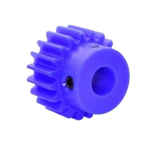 Cylindrical Drive 1pcs 1.5 Module 15 Teeth Blue Nylon Spur Gear 1.5M 15T Plastic Spur Gear with Step 6mm 8mm 10mm 12mm Bore Straight Gear Rack Machinery(8mm bore)
