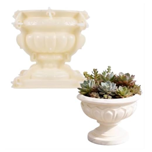 Milisten Concrete Planter Mold, 9.65×10.2 in Reusable Cement Flower Pot, DIY Garden Decor for Planters, Birdbaths and Statues, Durable Plastic Molds for Beginners and Professionals