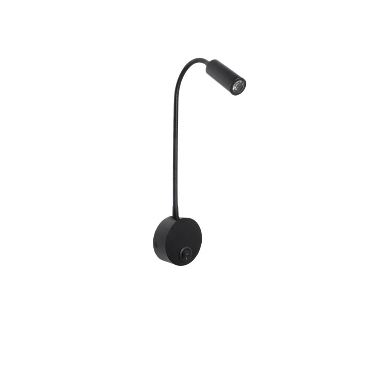 Lampe de chevet LED design noir mat avec liseuse flexible haute précision