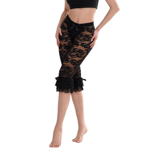 Amazon.com: Kiluex Womens Lace Capri Leggings Vintage Floral See