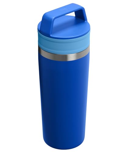 Image of STANLEY Cafe To Go Travel Mug 16 oz | Leakproof Two-Part Drink Through Lid | Tumbler Cup for Coffee, Tea and Drinks | Insulated Stainless Steel Coffee Mug | BPA-Free | Cobalt