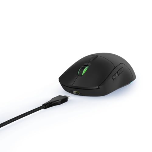 uRage Gaming-Maus mit Kabel „Reaper 250“ (Rainbow LED, ultra leicht, Rechtshänder, 6 programmierbare Tasten, 6.200 dpi, optischer Sensor, Software, abnehmbares Kabel) schwarz