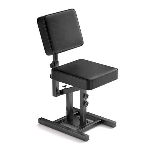 TAIDU Tattoo Chair Portable Massage Chairs for Artist High-Density Sponge Height Adjustable Spa Salon Folding Massage Chair Tattoo Equipment with Armrest Stand,Black