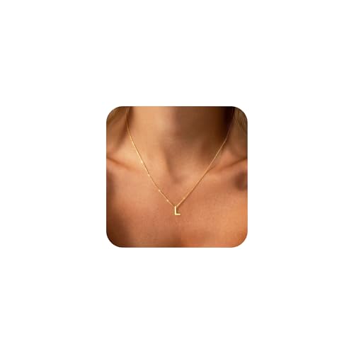 Initial Necklace for Women Girls Kids