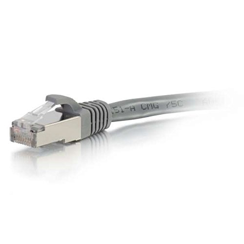 Image of C2G 27270 Cat5e Cable - Snagless Shielded Ethernet Network Patch Cable, Gray (50 Feet, 15.24 Meters) Grey