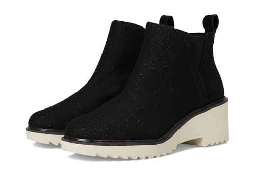 Image of TOMS Women's Maude Wedge Boot, Leather Upper, OrthoLite Insole, Side Zip, Lightweight