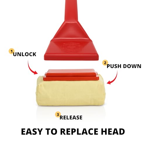 Grill Rescue BBQ Replaceable Cleaning Head, Bristle Free - Durable and Unique Grill Tools for Cast Iron or Stainless-Steel Grates, Barbecue Cleaner (Replaceable Head)