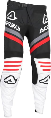 Acerbis MX Linear Lugo Motocross Pantalones, schwarz/weiß, 32