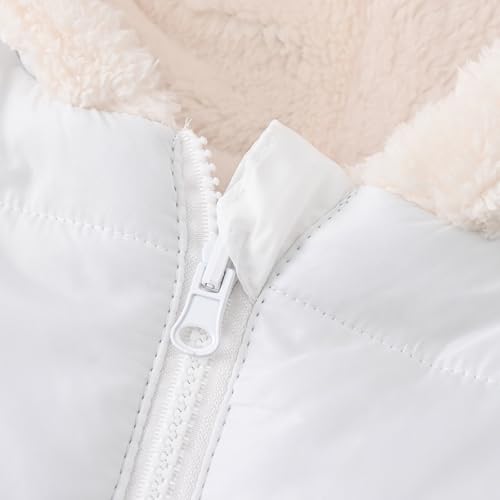 𝗦𝗵erpa Lined Jacket for Toddler Kids Hooded Fleece Full Zip 𝗧𝗲ddy Outerwear Thick Windproof Coat with Pocket3