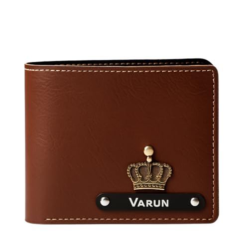 Image of Thebaegift Personalized Name & Charm Leather Wallet Mens Combo Giftset | Customized Birthday Anniversary Wedding Engagement Office Gifts for Man| Gift for Men| Fathers Day Gift for Dad Father