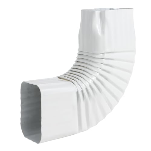 Mzcvriru Downspout Gutter Elbows 2x3 Angle of 90 Degrees Low Gloss WhiteStyle BSide Elbows