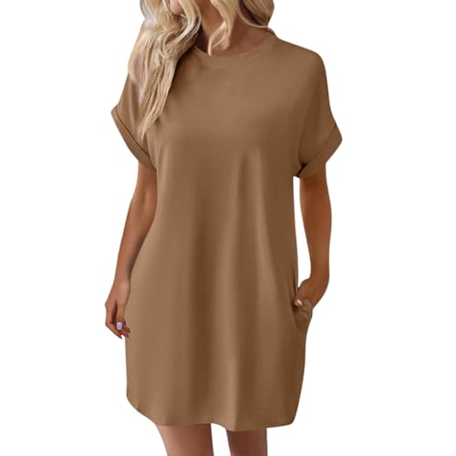 Sommerkleid Damen Tunika Kleid Kleider Sommer...