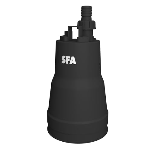 SFA – Sanipuddle – Tauchpumpe – Klarwasserpumpe – Sofort betriebsbereit – Trocknet bis 1 mm Restwassertiefe – Doppelte Gleitringdichtung – Becken & Kleine Räume – Ø 15 x 29 cm – Deutsche Qualität