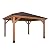 Backyard Discovery Barrington 14 ft. x 12 ft. Hip Roof Cedar Wood Gazebo, Shade, Rain, Steel Metal Roof, All Weather Protected, Wind Resistant up to 100 mph, Holds up to 6500 lbs