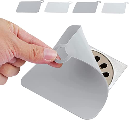 Silicone Drain Cover 5.8 in/14.7 cm 4 Pcs Tub Stopper Floor Anti-Odor Mat Drain Cover for Shower Floor Anti Cockroach Deodorizing Drain Cover Kitchen Seal for Kitchen Laundry Toilet and Else