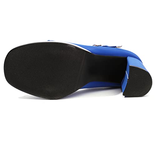 Gicoiz Party Block High Heels Women Mary Jane Bowtie Pumps2