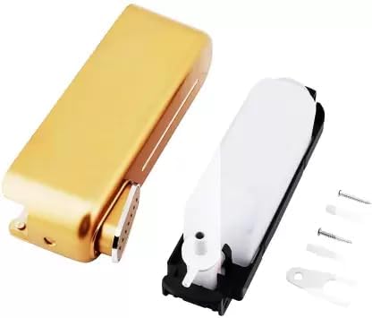 Image of Black ABS Wall Mounted Soap Dispenser: Leak-Free Hand Wash & Shampoo Bottle for Bathroom, Kitchen, Shower, Ideal Home Gadget & Organiser for Soap Dispenser in Wash Basin. (Gold)