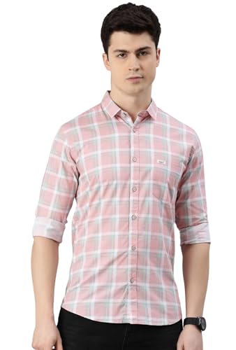 Image of Majestic Man Men Box Checkered Slim Fit Cotton Casual Shirt