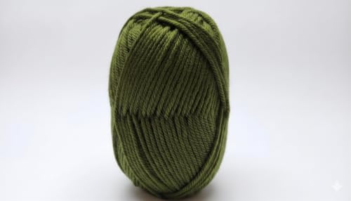 Image of Vardhman Magnus Knitting Yarn 100% Acrylic Bulky 4Ply Yarn (Pack of 1 Ball - 100g) - Knitting & Crochet Yarn for Winter Sweaters, Scarves, Blankets | Hypoallergenic, Hand Wash - Olive Green (Dark)