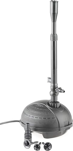 Pontec 56477 PondoVario 3500 - Wasserspielpumpe für den Einsatz in Gartenteich und Zierbrunnen / Teichpumpe / erzeugt vier unterschiedliche Fontänen, Dunkelgrau
