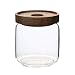 Produktbild BESTonZON Glas-Vorratsbehälter mit Holzdeckeln, 2 Stück luftdichte Küchenkanister, Glas-Vorratsglas für Vorratskammern (500 ml)